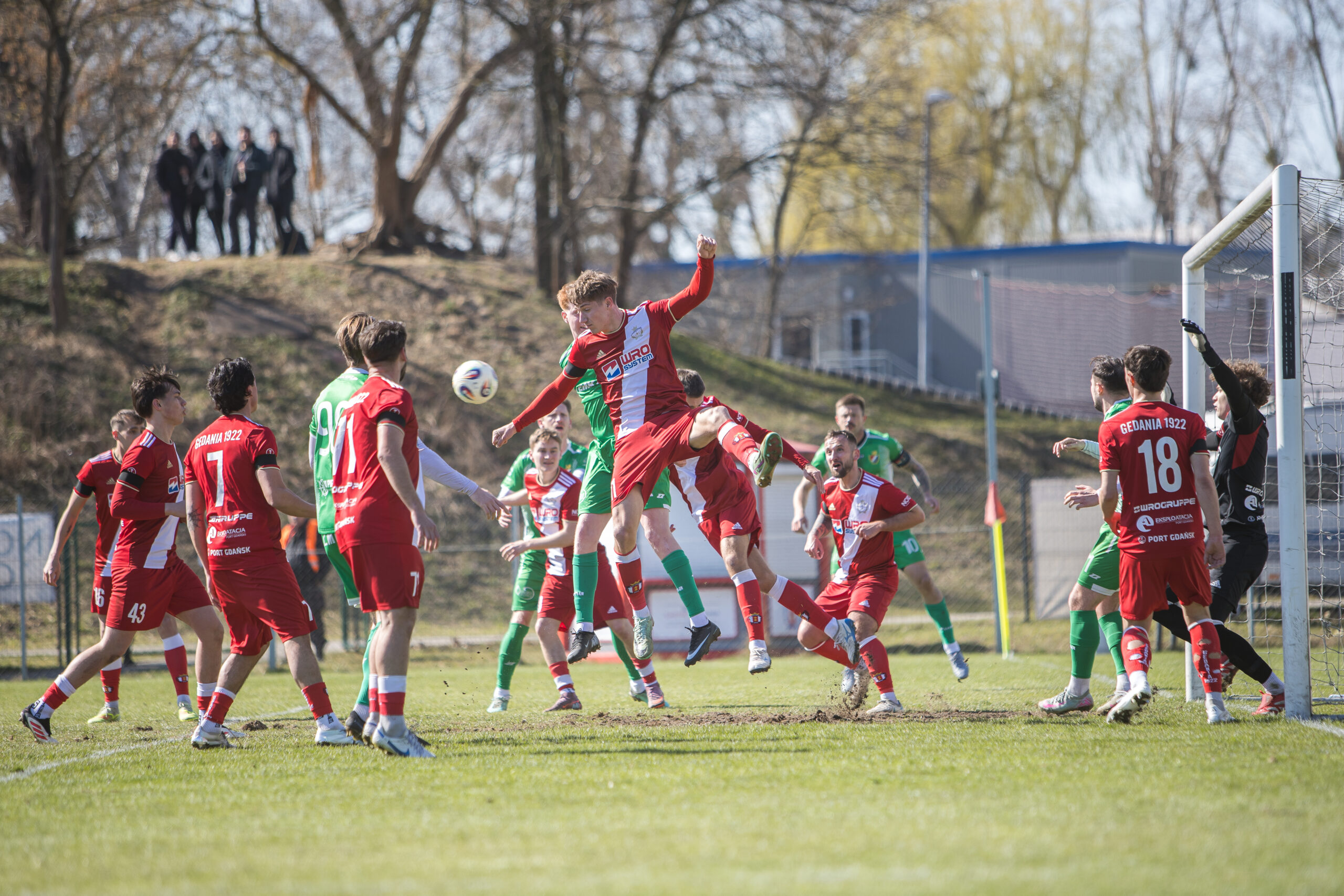 Walka w polu karnym Gedanii Gdańsk 